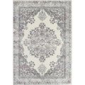 Lbaiet Lbaiet LP129W57 5 x 7 ft. Lapland Collection Power Loom Machine Made Daisy White Oriental Rectangle Rug LP129W57